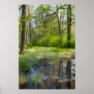 An image of a forest landscape in a swamp poster