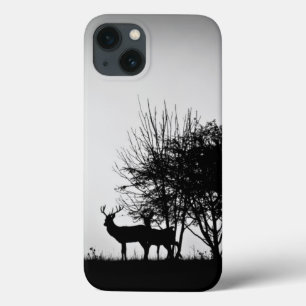 An image of some deer in the morning mist iPhone 13 case