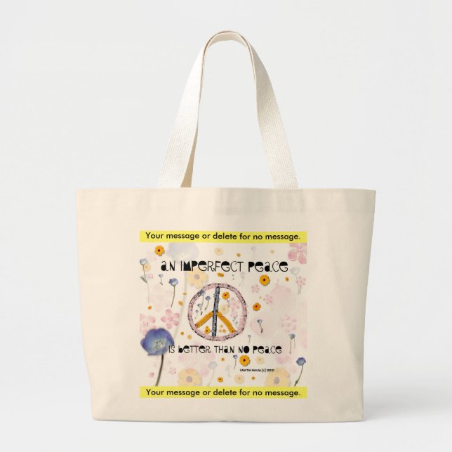 'An Imperfect Peace' - Canvas Bag - Customise (Front)