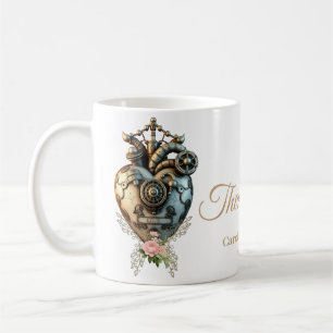 An impressive steampunk hear coffee mug