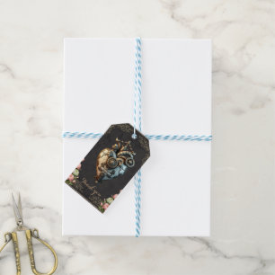 An impressive steampunk heart gift tags