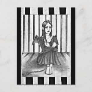 An imprisoned angel postcard