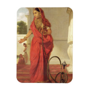 An Indian Dancing Girl with a Hookah, 1772 (oil on Magnet