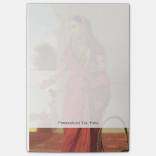 An Indian Dancing Girl with a Hookah, 1772 (oil on Post-it Notes