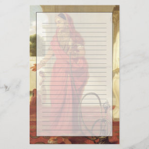 An Indian Dancing Girl with a Hookah, 1772 (oil on Stationery
