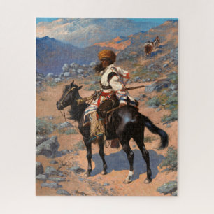 An Indian Trapper by Frederic Remington Jigsaw Puzzle