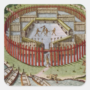 An Indian Village Square Sticker