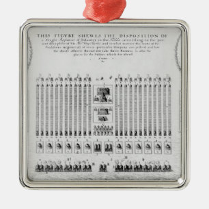 An infantry regiment encampment metal ornament