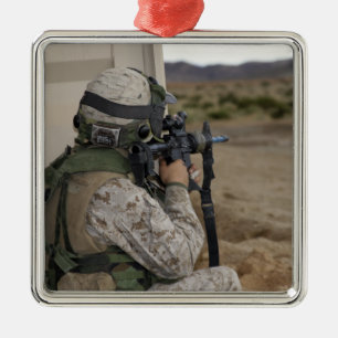 An infantry scout metal tree decoration