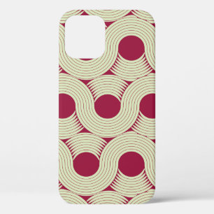 an infinite moebius stripe seamless tile, in red a iPhone 12 case