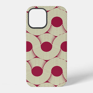an infinite moebius stripe seamless tile, in red a iPhone 12 case
