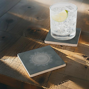 An initiation of the mass blue circle stone coaster