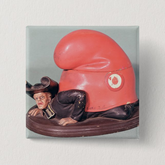 An inkwell or tobacco pot 15 cm square badge (Front)