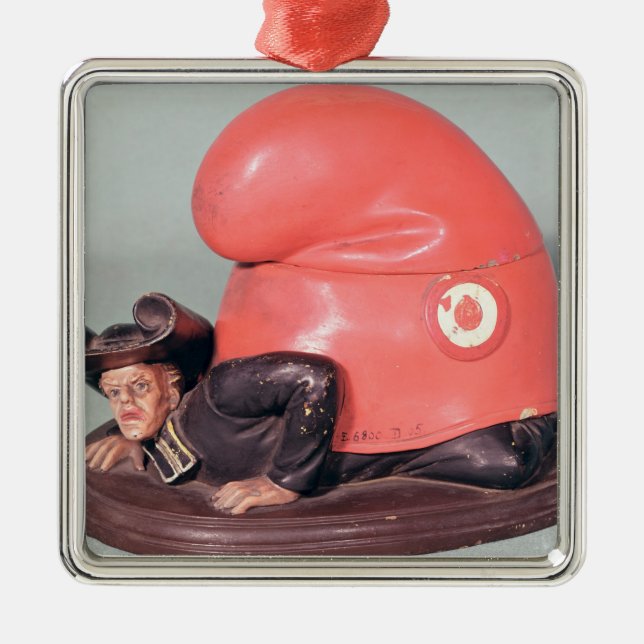 An inkwell or tobacco pot metal ornament (Front)