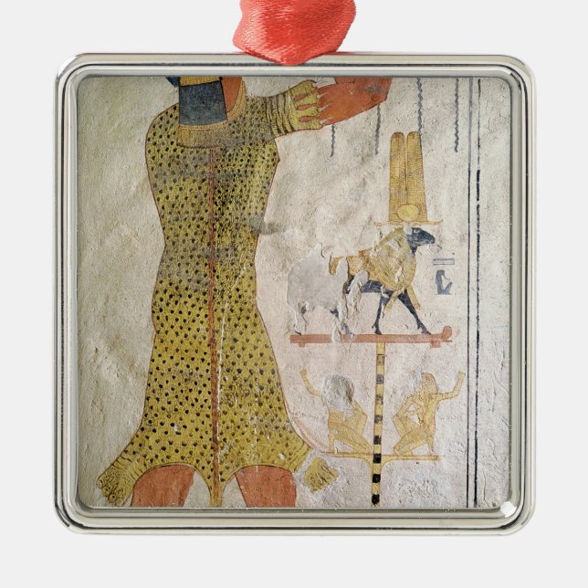 An Inmutef priest making an offering Metal Ornament (Front)