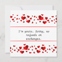 An interesting congratulations for Valentine's Day