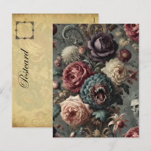 🩸 An Intimidating Bloom – Gothic Victorian Holiday Postcard