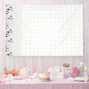 An intricate black and white floral design set aga banner