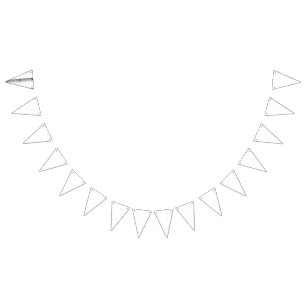 An intricate black and white floral design set aga bunting