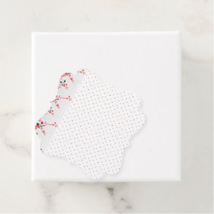 An intricate black and white floral design set aga favour tags