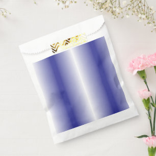 An intricate blue geometric pattern with symmetric favour bag