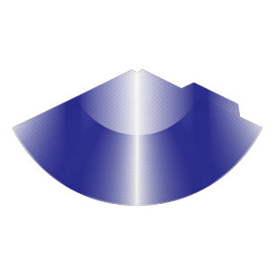 An intricate blue geometric pattern with symmetric party hat