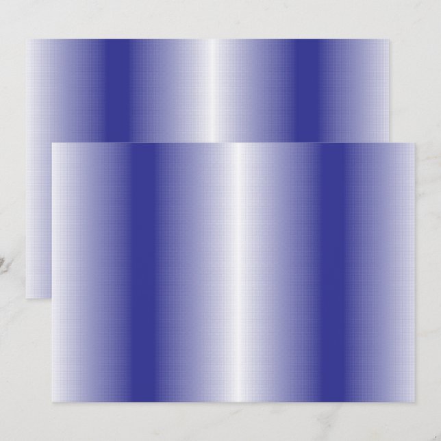 An intricate blue geometric pattern with symmetric thank you card (Front/Back)
