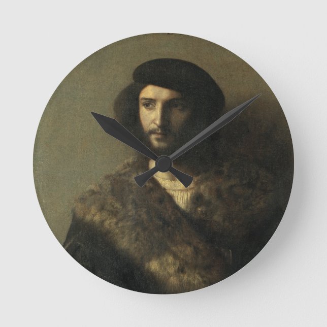An Invalid, c.1514 (oil on canvas) Round Clock (Front)