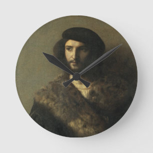 An Invalid, c.1514 (oil on canvas) Round Clock