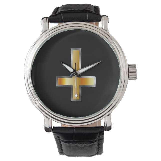 An inverted cross- The Cross of Saint Peter Watch (Front)