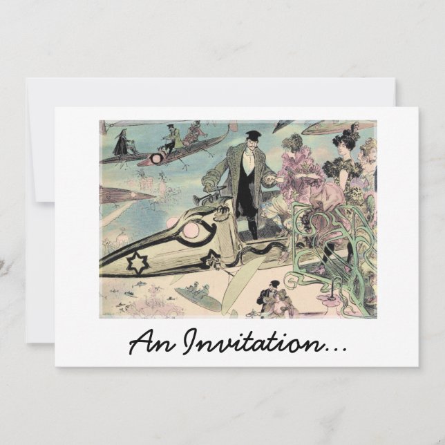An Invitation (19th Century Futuristic Print) (Front)