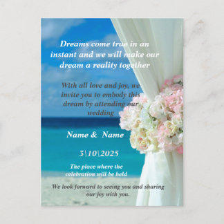 An invitation to celebrate our eternal love postcard