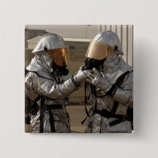 An Iraqi firefighter 15 Cm Square Badge (Front)