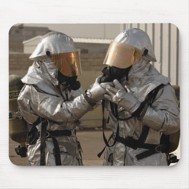 An Iraqi firefighter Mouse Pad (Front)