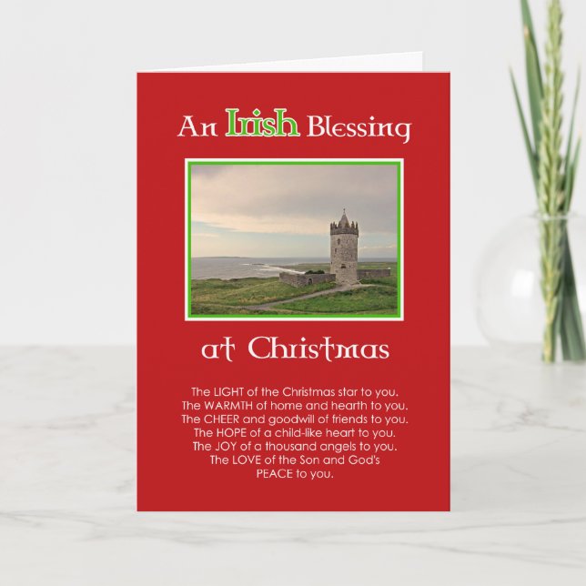 An Irish Blessing at Christmas-Custom photo card (Front)