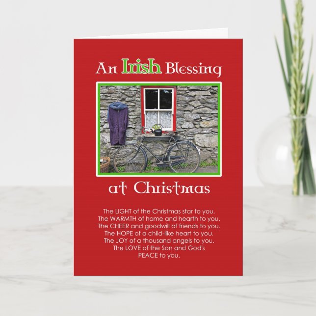An Irish Blessing at Christmas Holiday Card (Front)