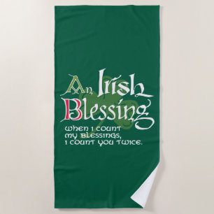 An Irish Blessing Beach Towel