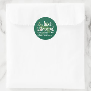 An Irish Blessing Classic Round Sticker