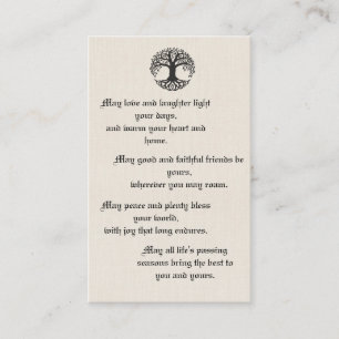 An Irish Blessing Favour Card With Monogram