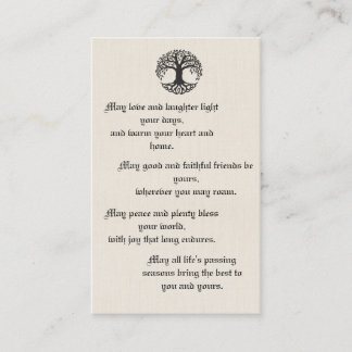 An Irish Blessing Favour Card With Monogram