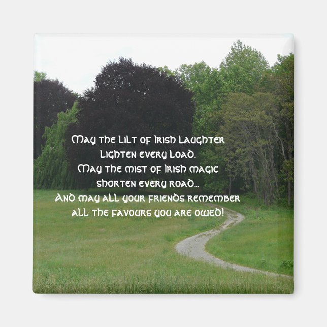 An Irish Blessing-Green Landscape Magnet (Front)