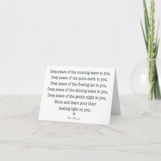 An Irish Blessing Greeting Card (4"x5.6" Folded) (Front)