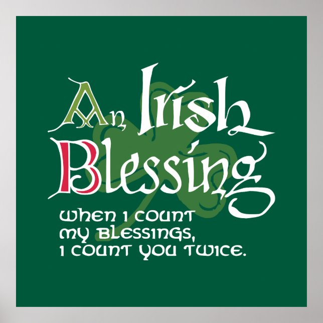 An Irish Blessing Poster (Front)