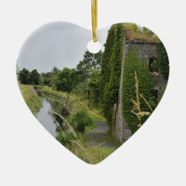 An Irish Canal Ceramic Tree Decoration (Front)