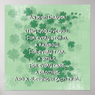 An Irish Prayer - Every Tear -A Smile Poster
