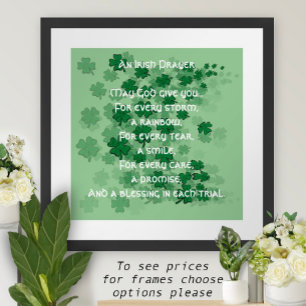An Irish Prayer - Every Tear -A Smile Poster