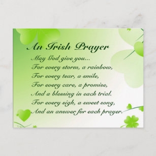 An Irish Prayer - Postcard