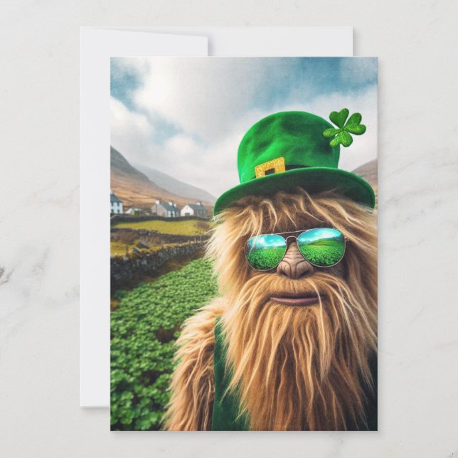 An Irish Sasquatch Holiday Card (Front)