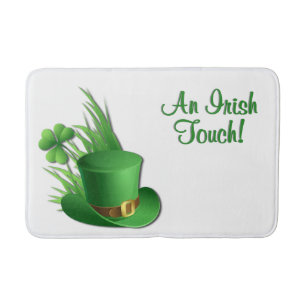 An Irish Touch Leprechaun Clove Hat in Grass Bath Mat