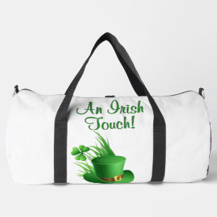 An Irish Touch Leprechaun Clove Hat in Grass Duffle Bag
